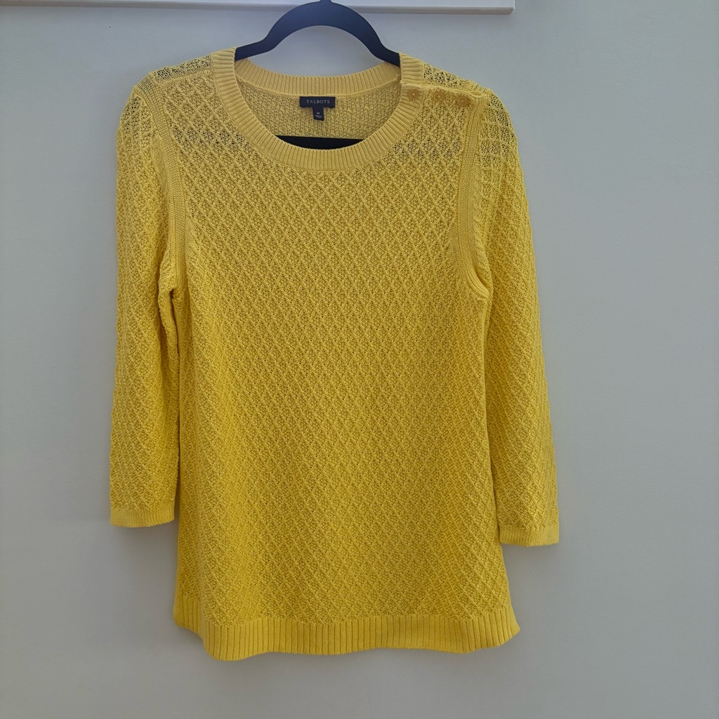 Talbots Sunny Yellow Women's Crew Neck Sweater